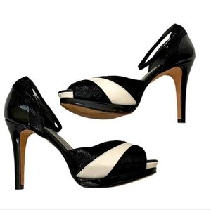Black & White platform high heels